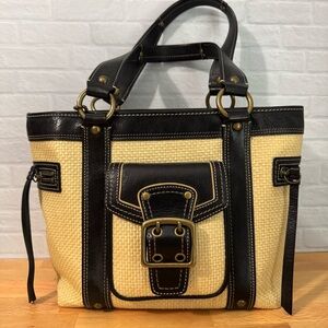 Coach Black and Tan Women's Handbag